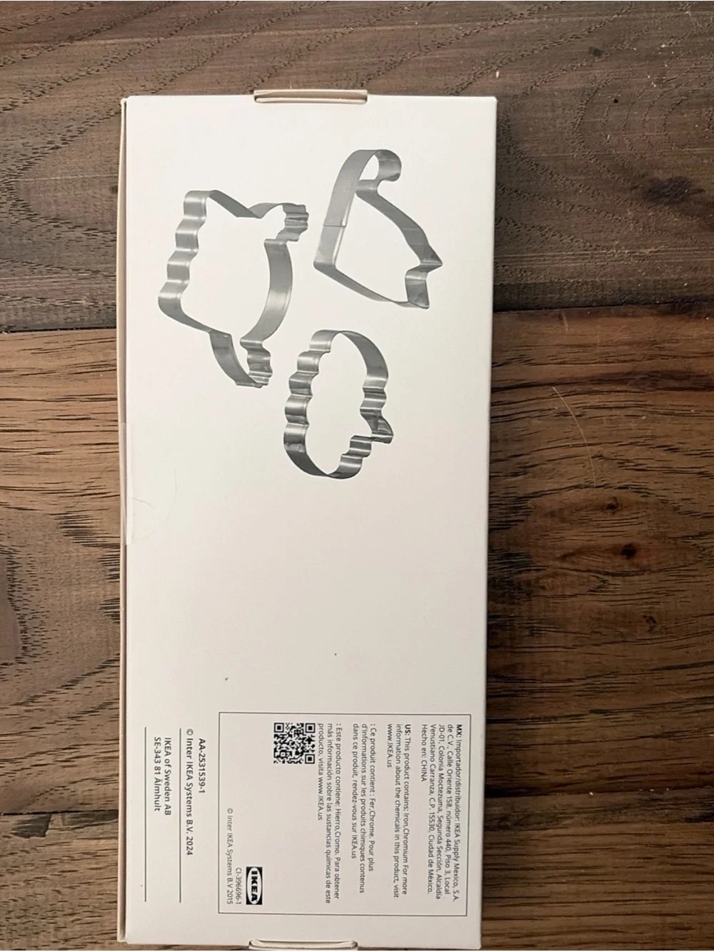 Ikea Cookie Cutter set of 3 Ghost Cat Pumpkin Stainless Steel New in Box